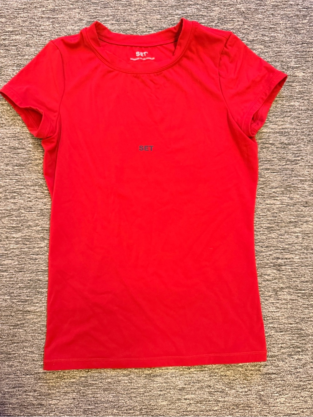 SET Active Red Short Sleeve Crew Tee